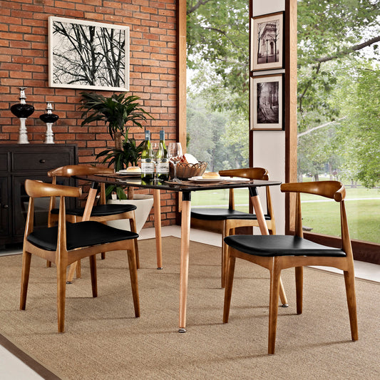 Modway Tracy Dining Chairs Set of 4 - Black | Dining Chairs | Modishstore