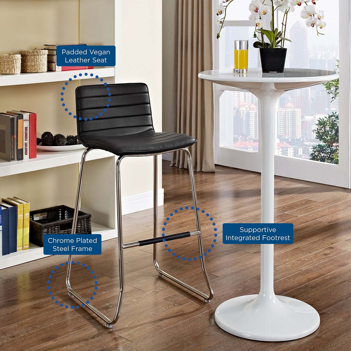 Dive Bar Stool Set Of 2 By Modway - EEI-1688 | Bar Stools | Modishstore - 5