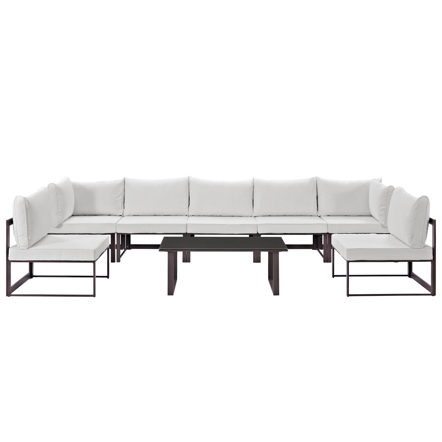 Modway Fortuna 8 Piece Outdoor Patio Sectional Sofa Set - EEI-1730 - EEI-1730 | Outdoor Sofas, Loveseats & Sectionals | Modishstore - 2