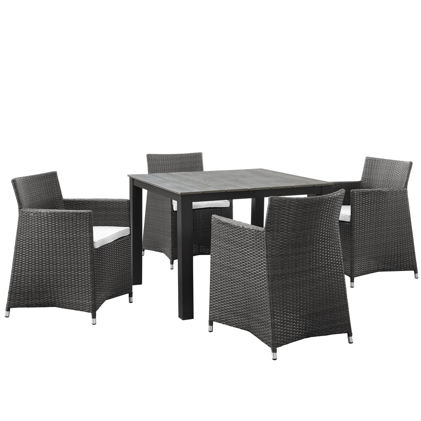 Modway Junction 5 Piece Outdoor Patio Dining Set - EEI-1744 - EEI-1744 | Outdoor Dining Sets | Modishstore - 2