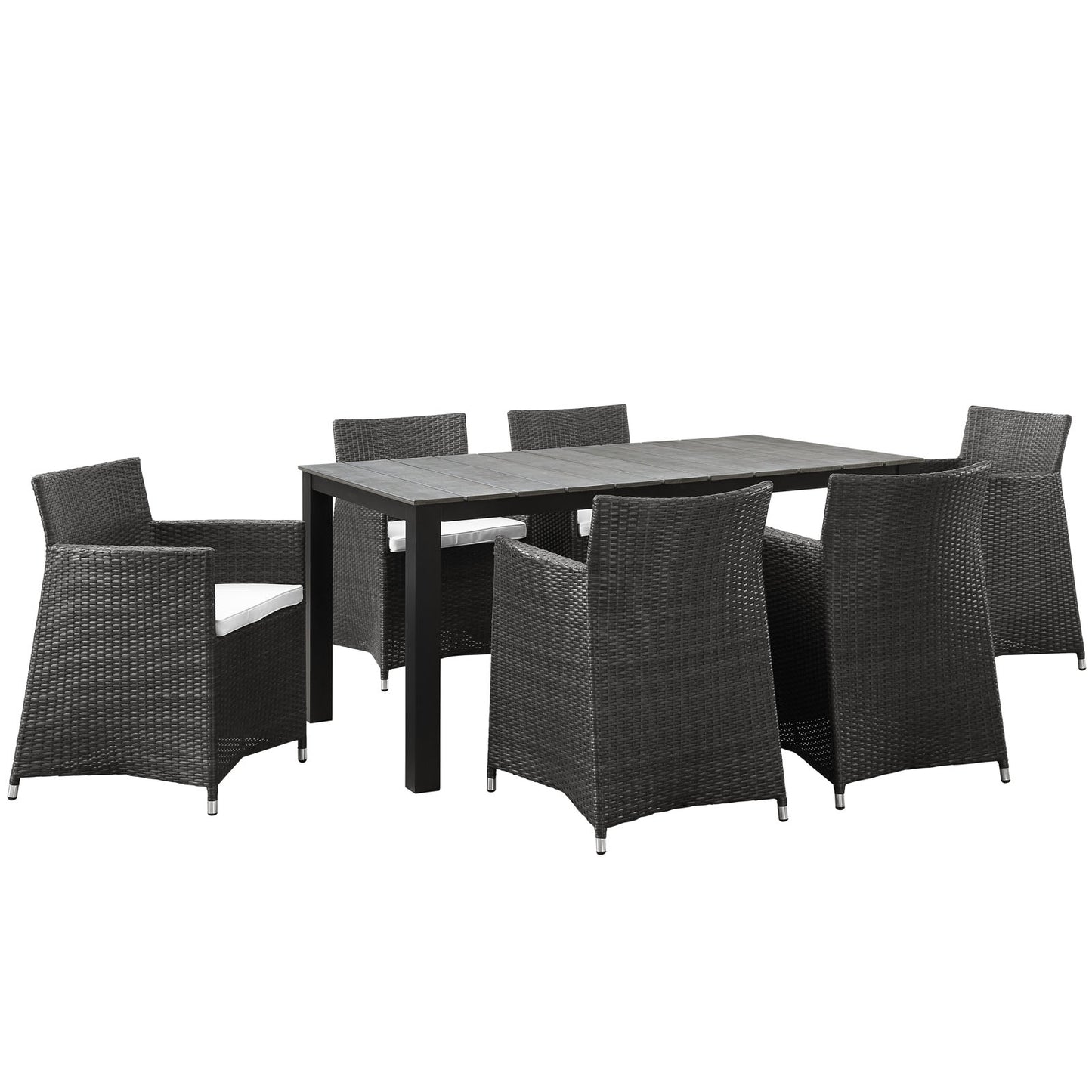 Modway Junction 7 Piece Outdoor Patio Dining Set - EEI-1748 - EEI-1748 | Outdoor Dining Sets | Modishstore - 2