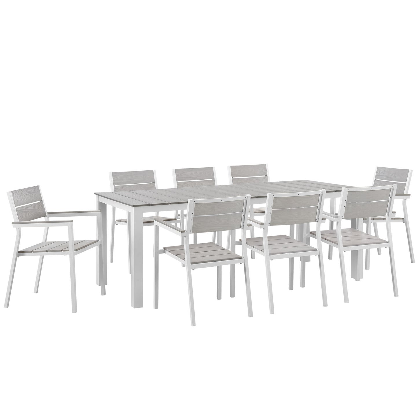 Modway Maine 9 Piece Outdoor Patio Dining Set - EEI-1753 | Outdoor Dining Sets | Modishstore - 1