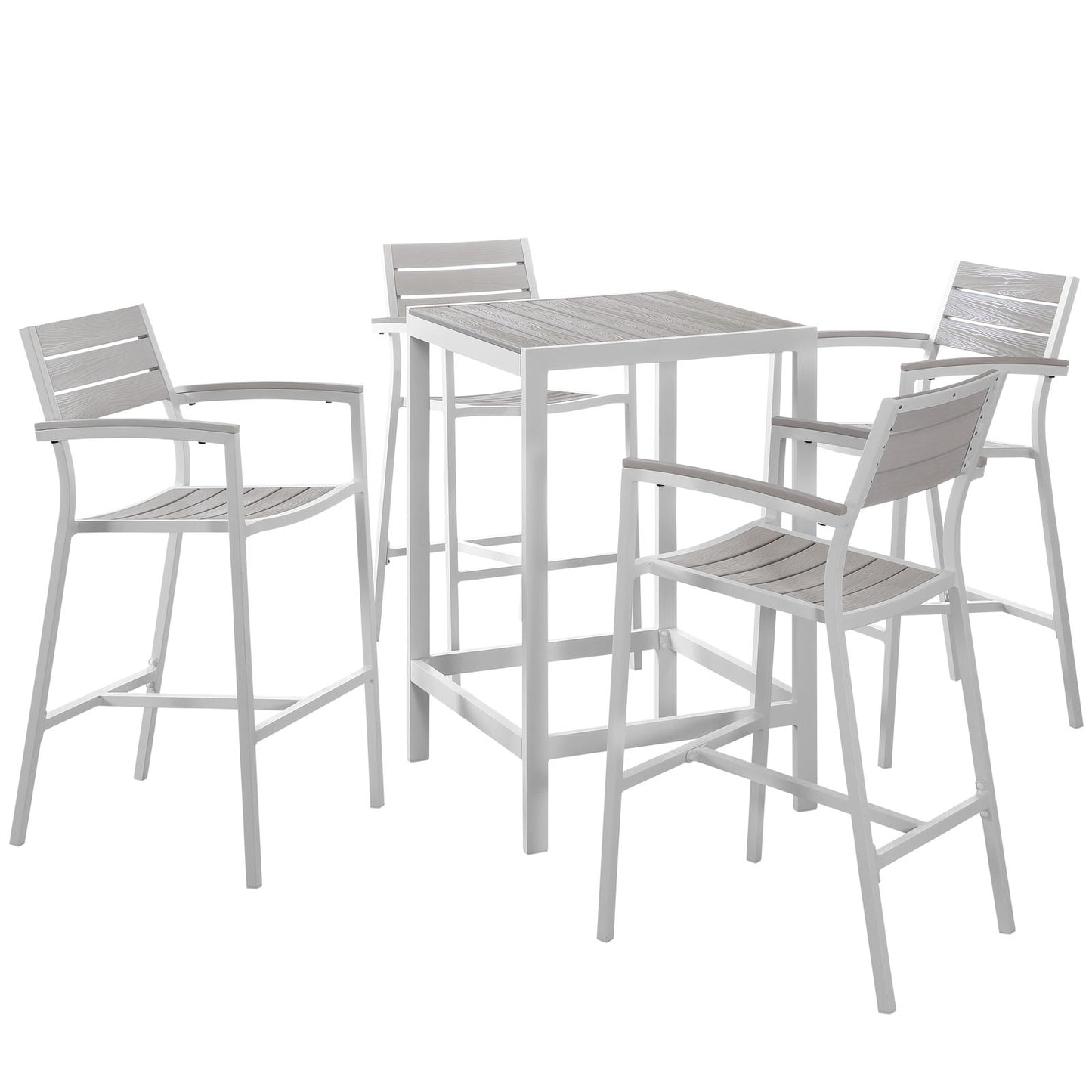 Modway Maine 5 Piece Outdoor Patio Bar Set - EEI-1755 | Outdoor Dining Sets | Modishstore - 1