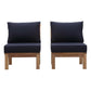 Modway EEI-1821 Marina 2 Piece Outdoor Patio Teak Sofa Set - Natural White | Outdoor Sofas, Loveseats & Sectionals | Modishstore-14