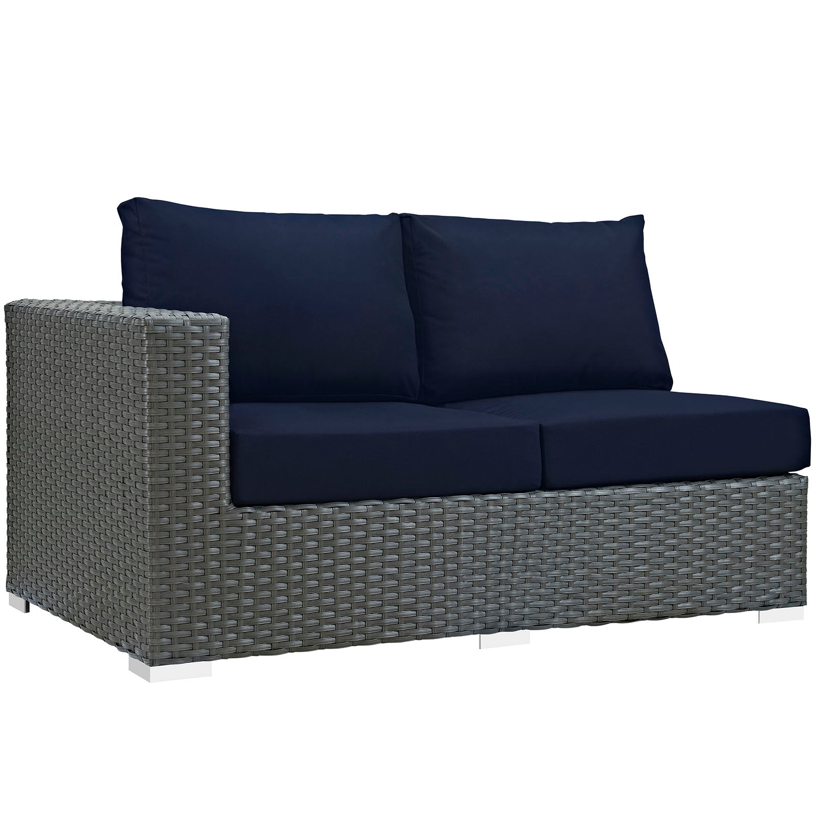 Modway Sojourn Outdoor Patio Left Arm Loveseat | Outdoor Sofas, Loveseats & Sectionals | Modishstore-19