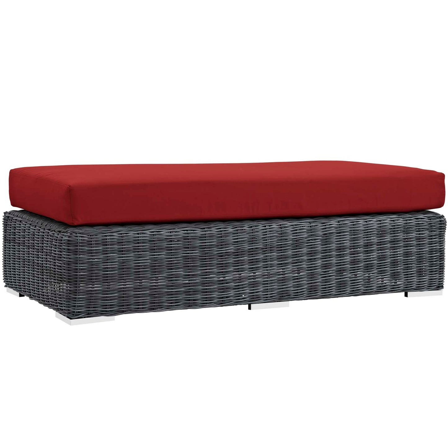 Modway Summon Outdoor Patio Rectangle Ottoman - EEI-1877 | Outdoor Ottomans | Modishstore - 3