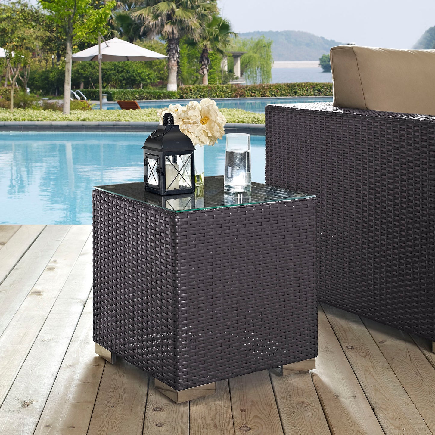Modway Convene Outdoor Patio Side Table - EEI-1909 | Outdoor Tables | Modishstore - 3