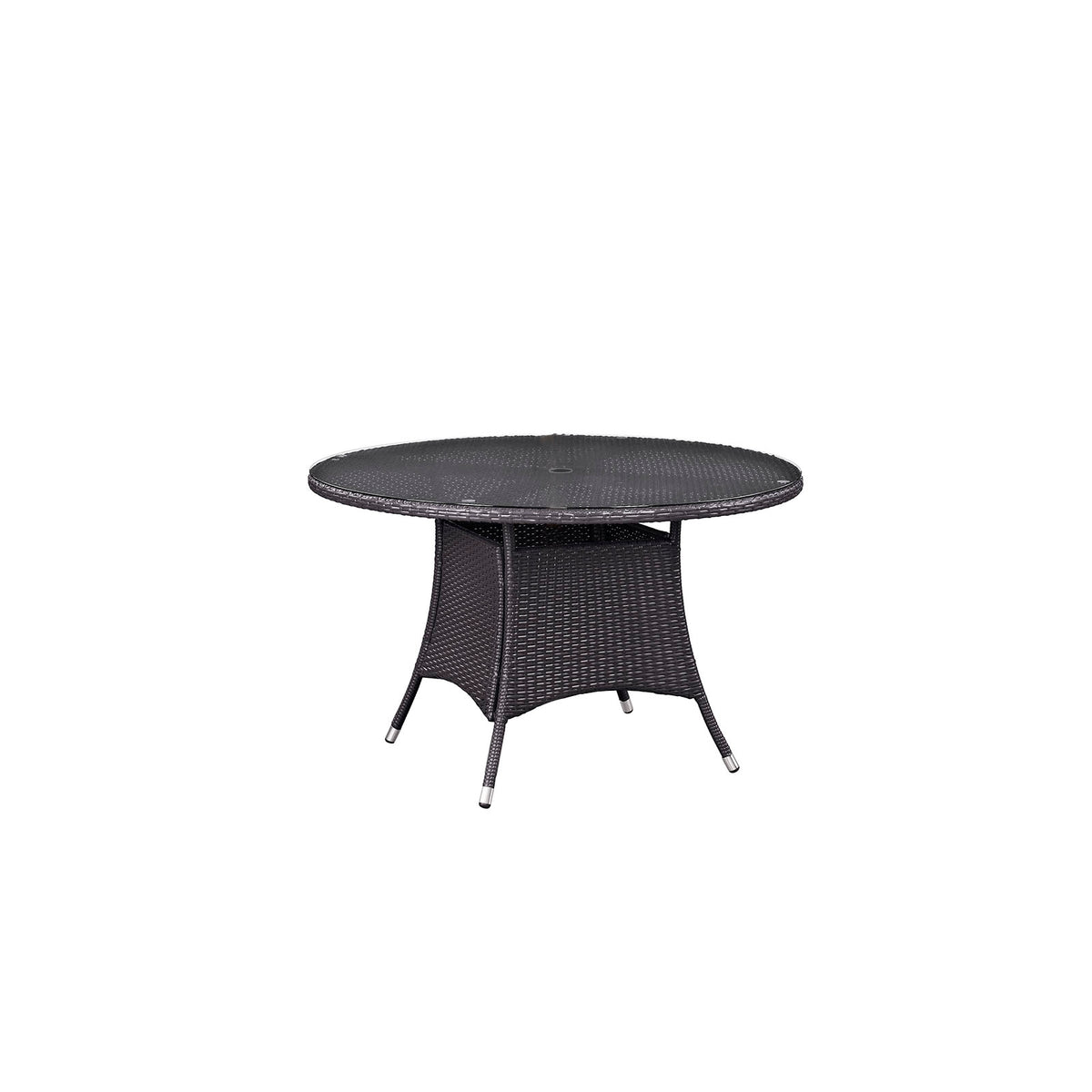 Modway Convene 47" Round Outdoor Patio Dining Table - Espresso - EEI-1916 | Outdoor Tables | Modishstore - 1