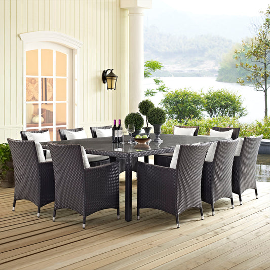 Modway Convene 90" Outdoor Patio Dining Table - Espresso | Outdoor Tables | Modishstore