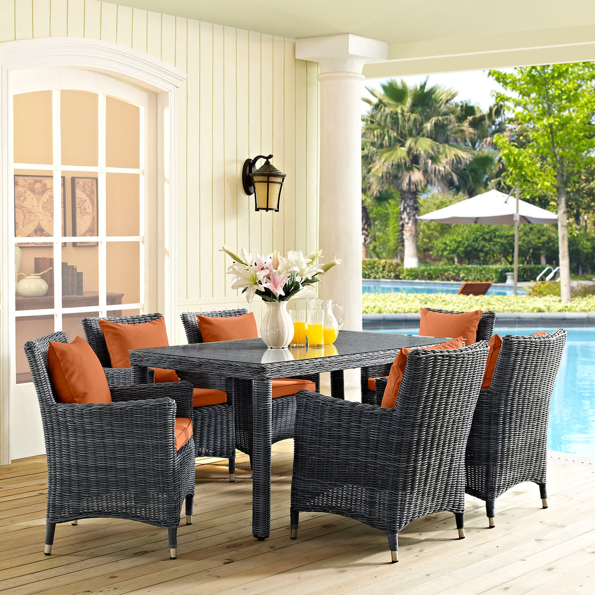 Modway Summon 59" Outdoor Patio Dining Table - Gray - EEI-1945 | Outdoor Tables | Modishstore - 2
