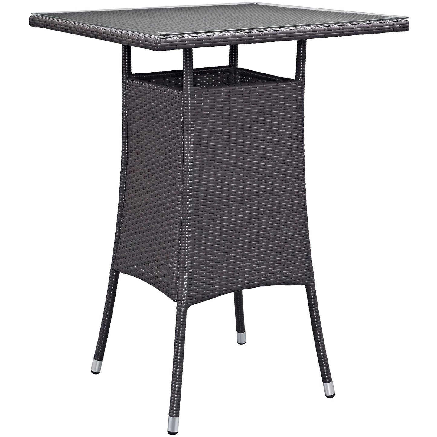 Modway Convene Small Outdoor Patio Bar Table - Espresso - EEI-1955 | Outdoor Tables | Modishstore - 1