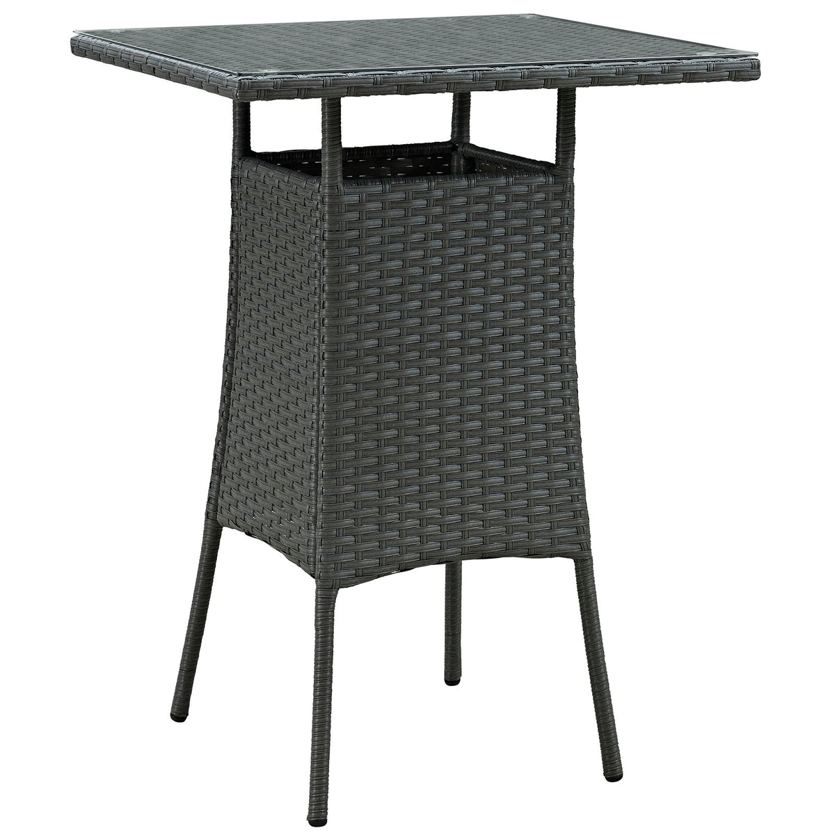 Modway Sojourn Small Outdoor Patio Bar Table - Chocolate - EEI-1958 | Outdoor Tables | Modishstore - 1