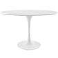 Modway Lippa 48" Oval Wood Top Dining Table in White | Dining Tables | Modishstore-2