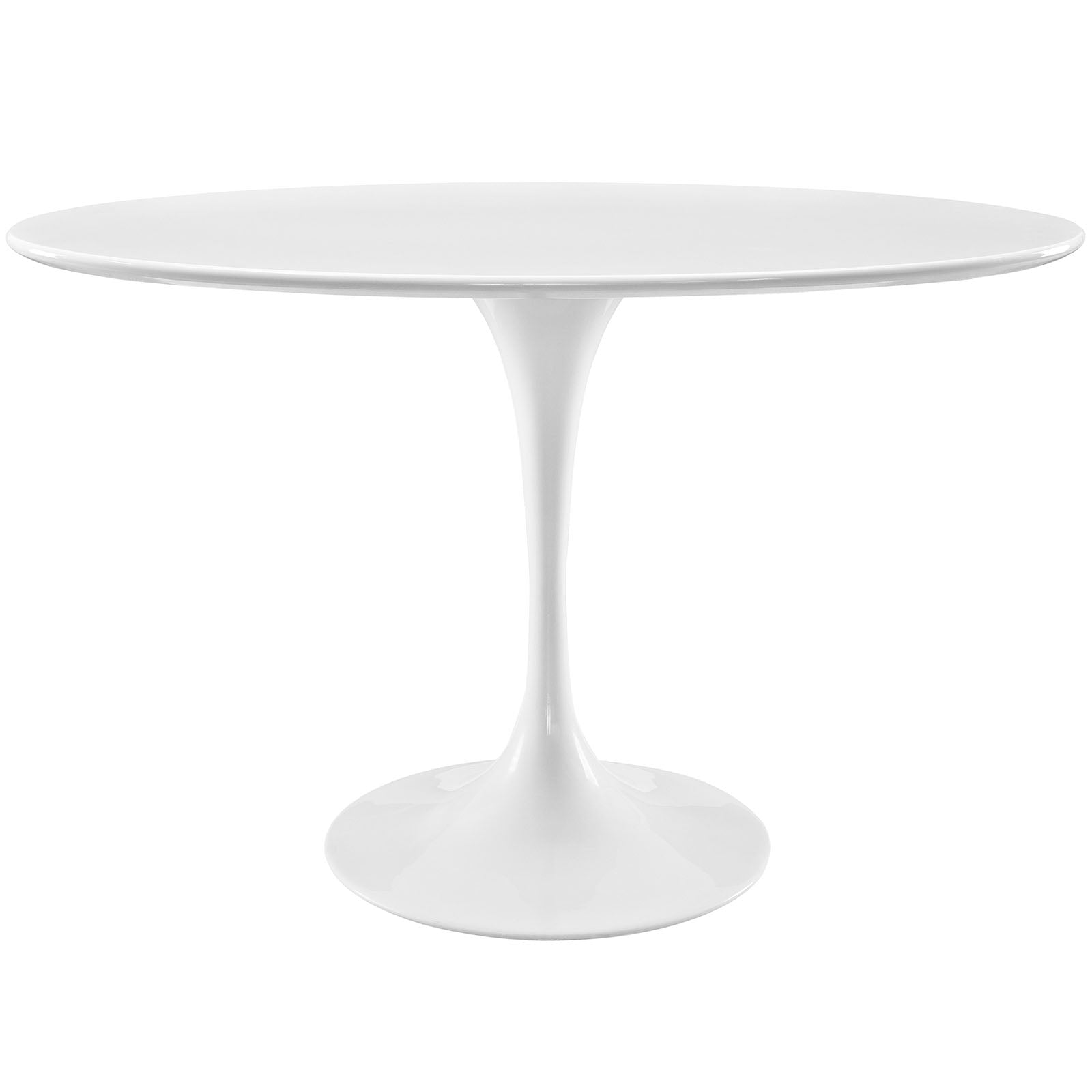 Modway Lippa 48" Oval Wood Top Dining Table in White | Dining Tables | Modishstore-2