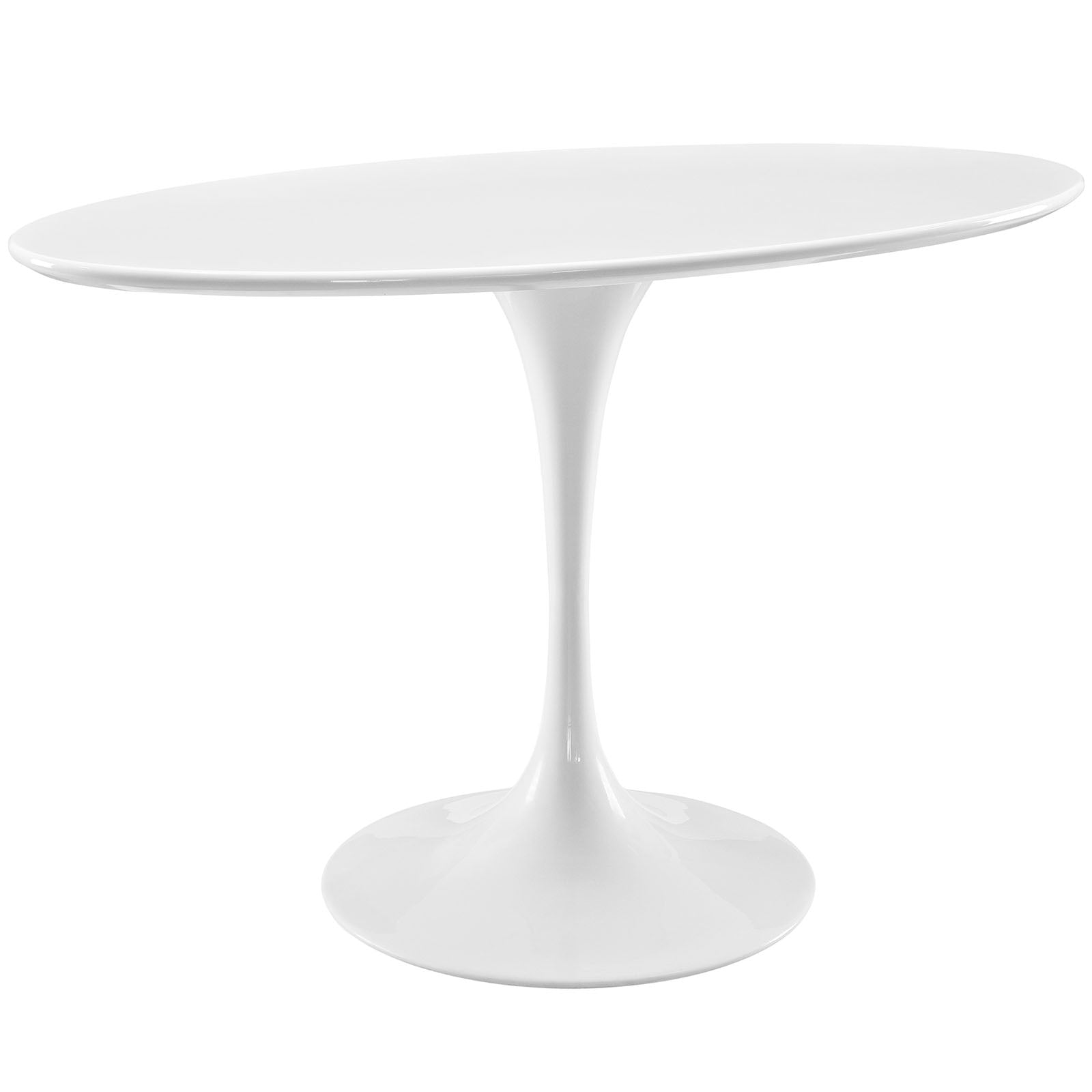 Modway Lippa 48" Oval Wood Top Dining Table in White | Dining Tables | Modishstore-3