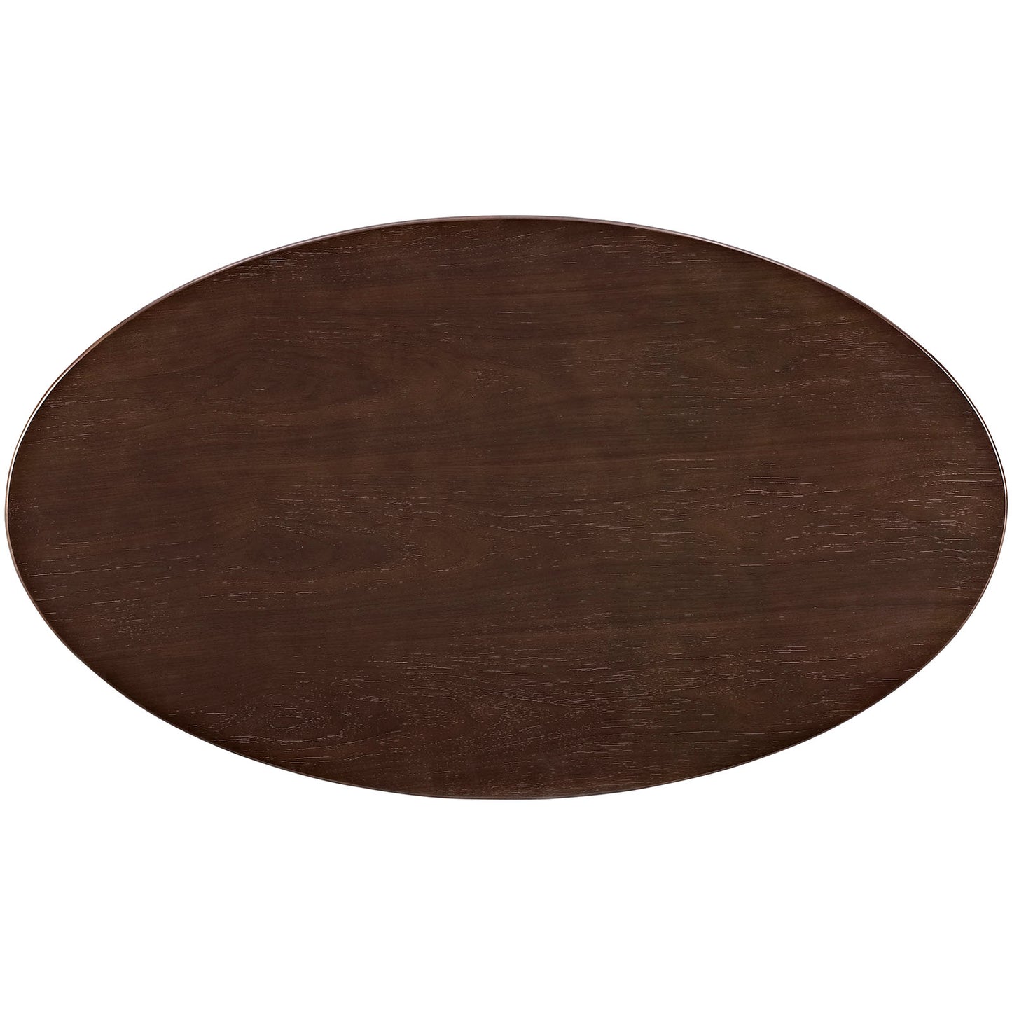 Modway Lippa 48" Oval-Shaped Walnut Top Coffee Table in Walnut - EEI-2020 | Coffee Tables | Modishstore - 5