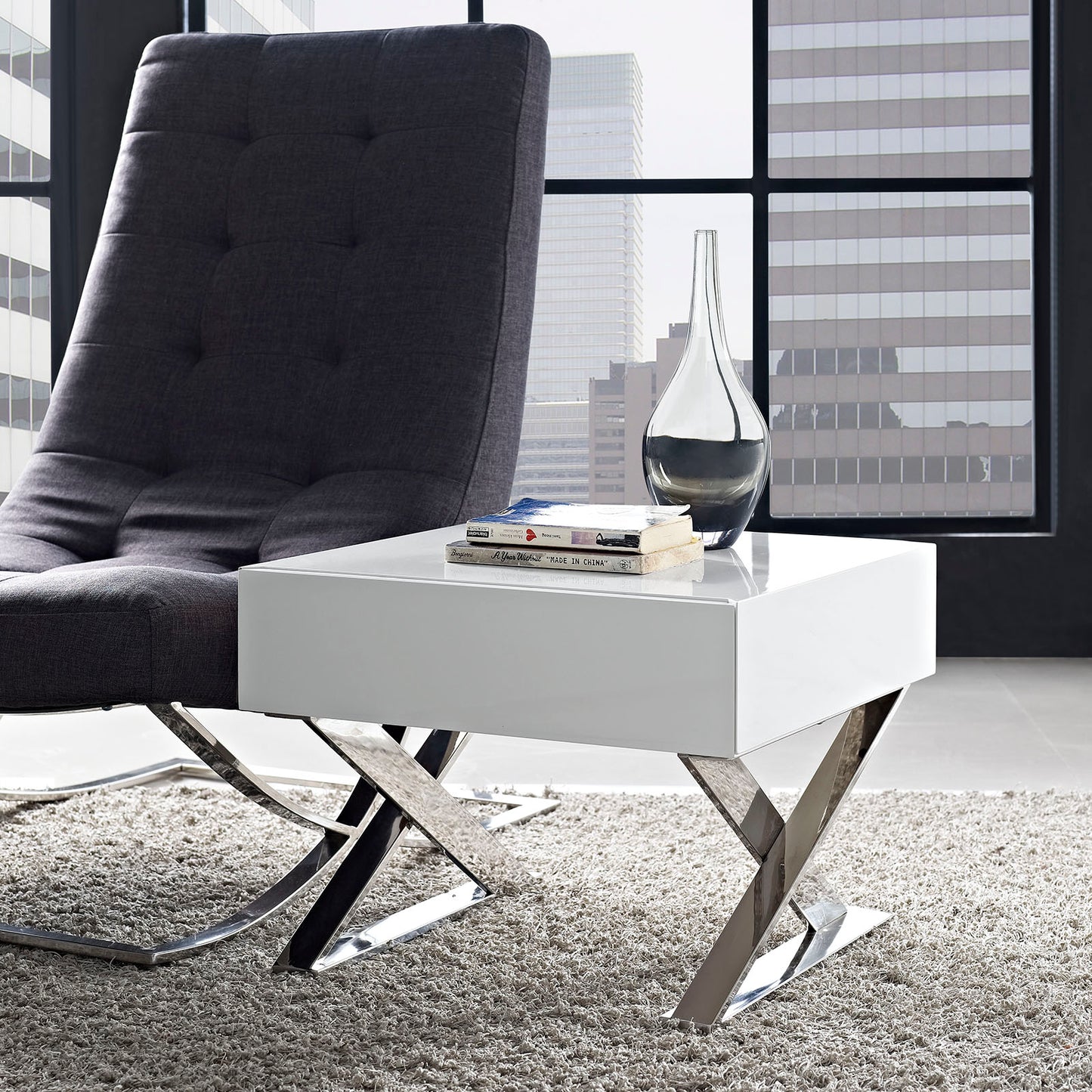 Modway Sector Nightstand - White - EEI-2049 | Nightstands | Modishstore - 5