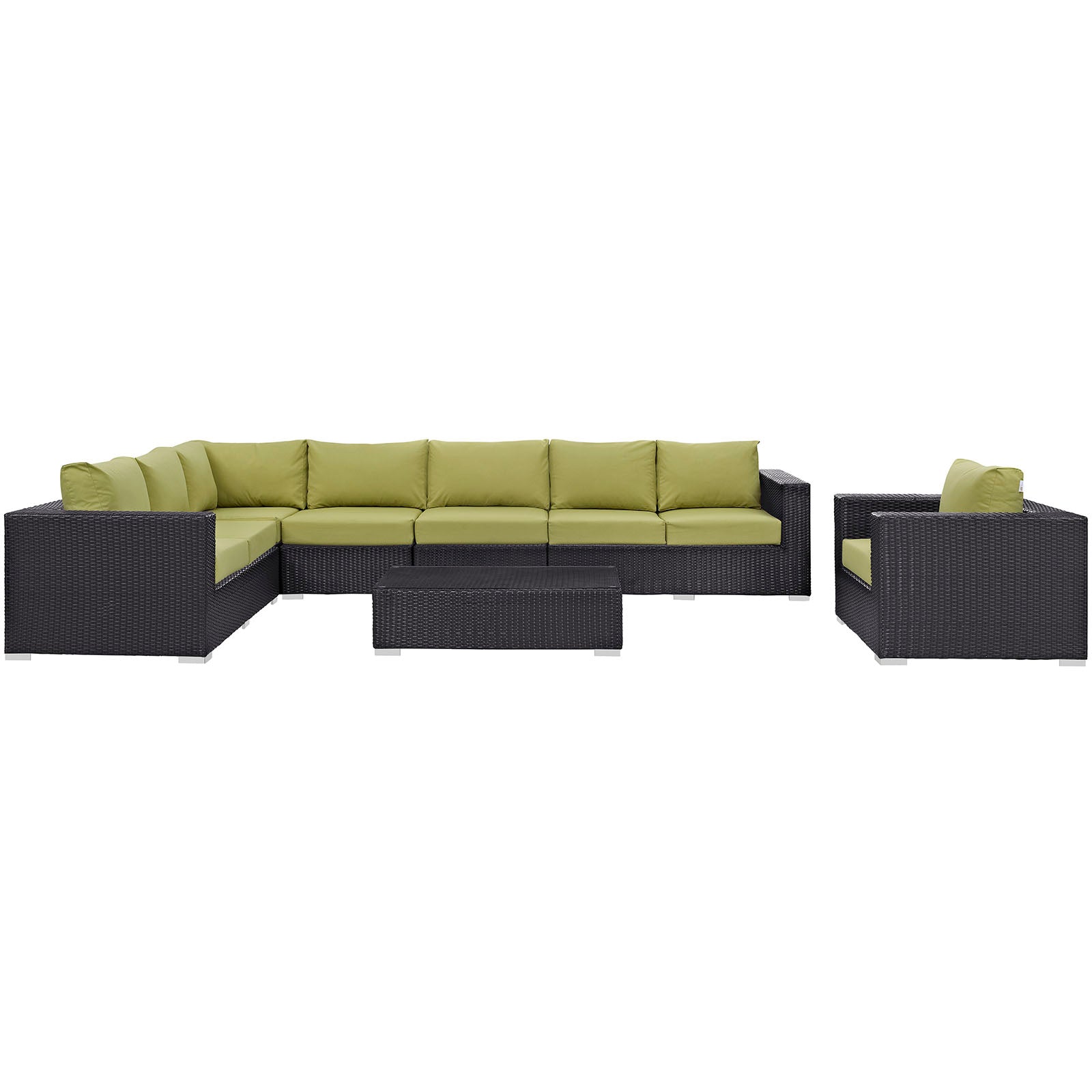 Convene 7 Piece Outdoor Patio Sectional Set By Modway - EEI-2162 | Outdoor Sofas, Loveseats & Sectionals | Modishstore - 4