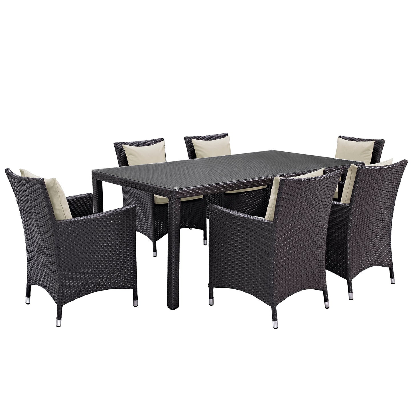 Modway Convene 7 Piece Outdoor Patio Dining Set - EEI-2199 - EEI-2199 | Outdoor Dining Sets | Modishstore - 7