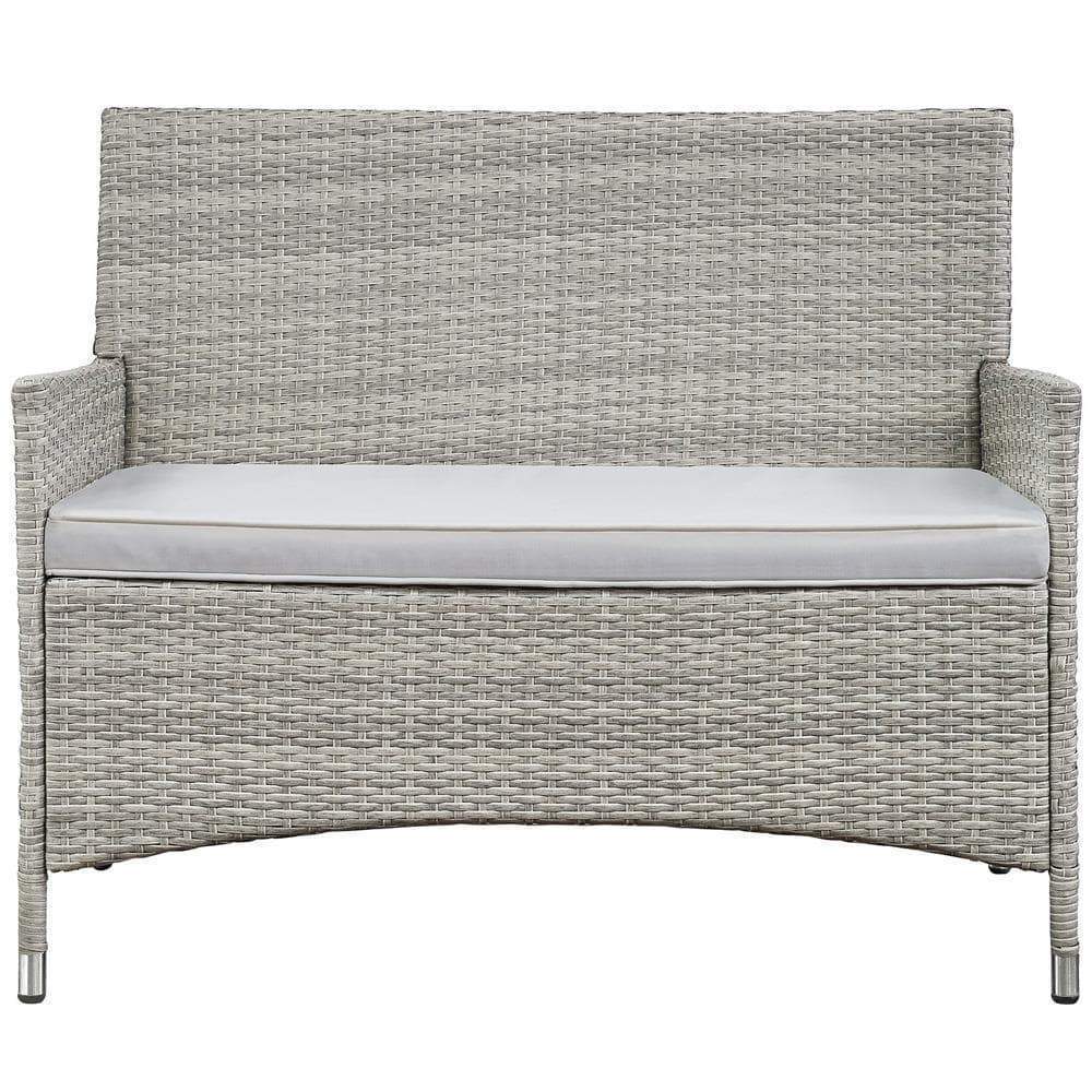 Modway Bridge 4 Piece Outdoor Patio Rattan Conversation Set - EEI-2212 | Outdoor Sofas, Loveseats & Sectionals | Modishstore - 18