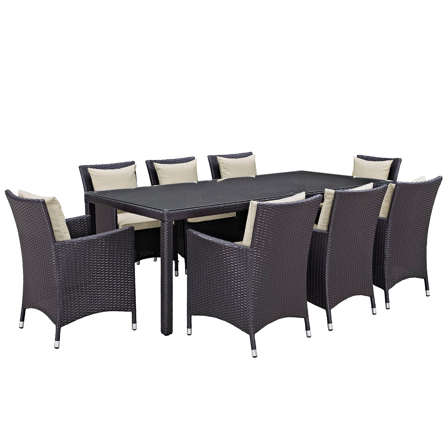 Modway Convene 9 Piece Outdoor Patio Dining Set - EEI-2217 | Outdoor Dining Sets | Modishstore - 7