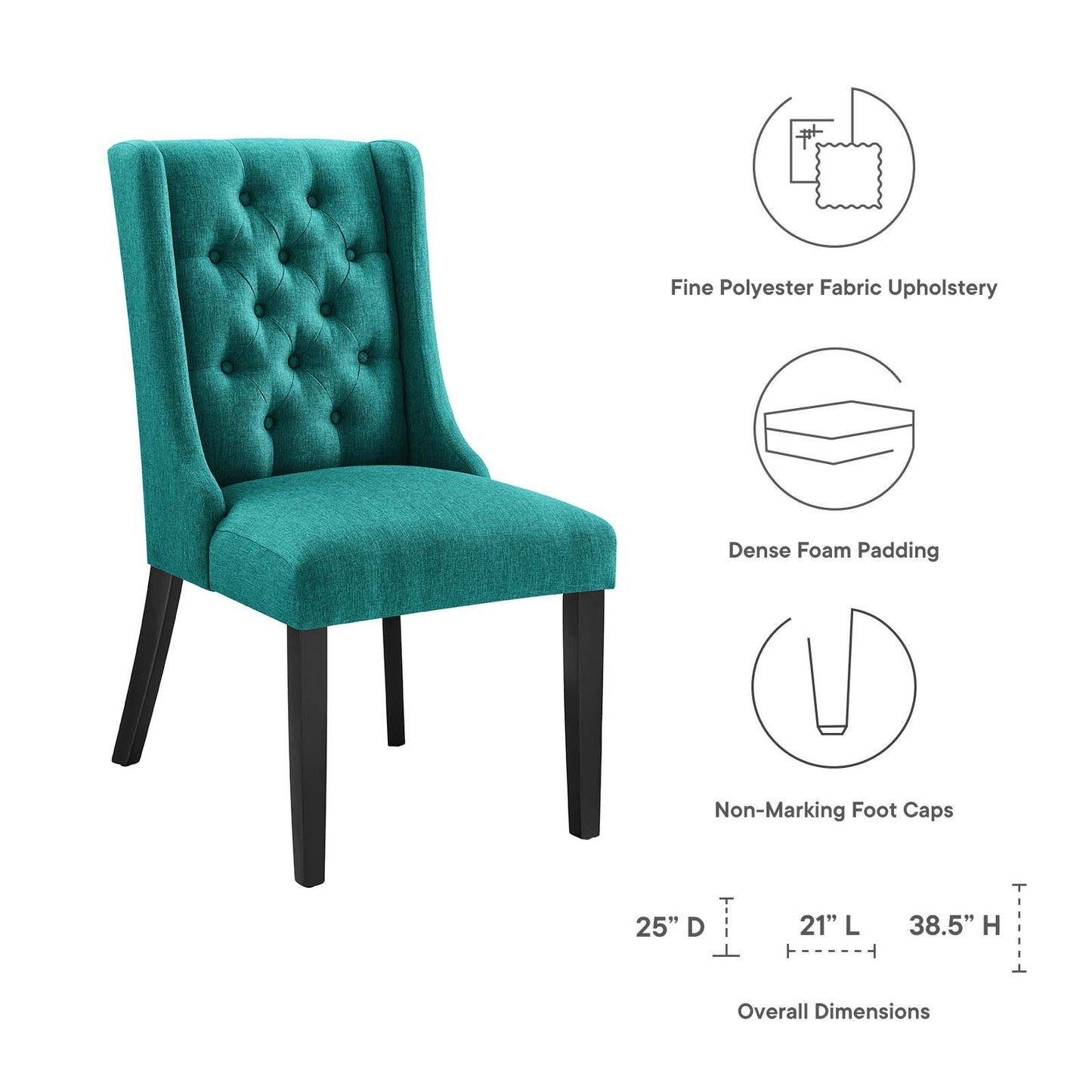 Modway Baronet Fabric Dining Chair | Dining Chairs | Modishstore-33