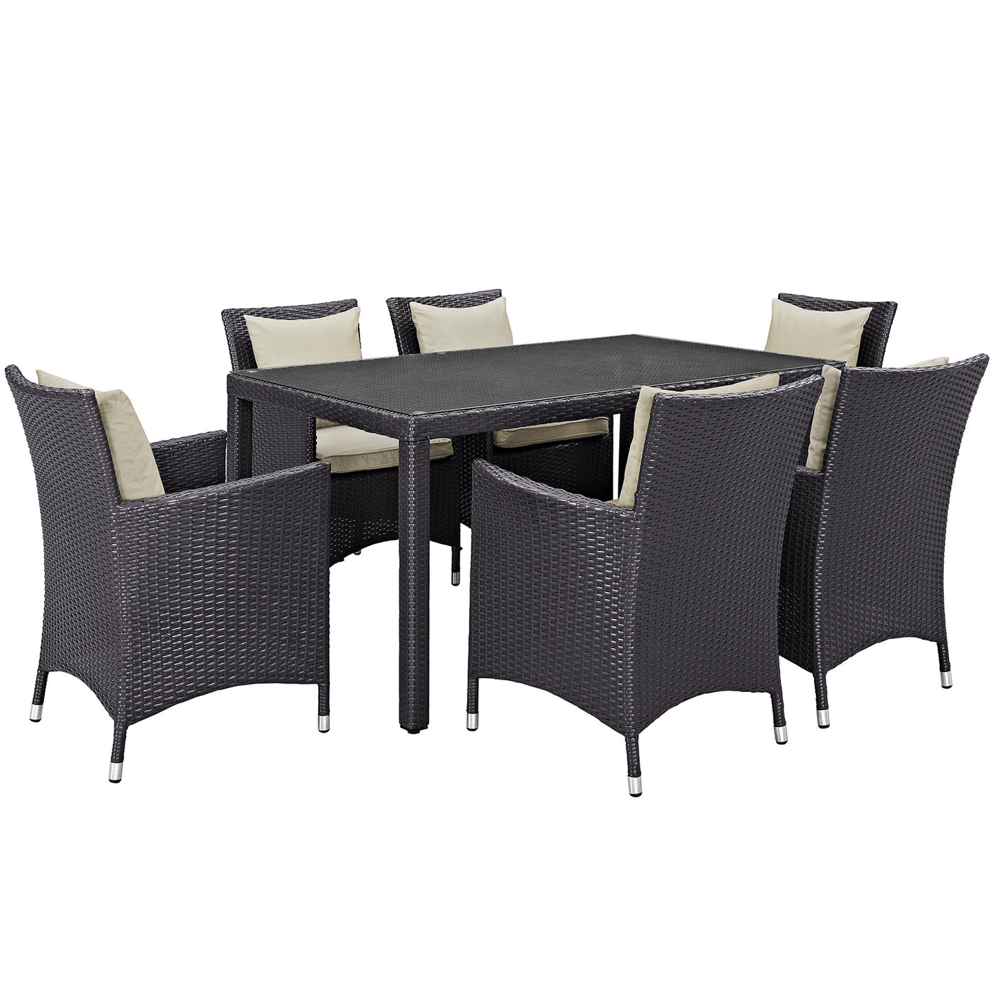 Modway Convene 7 Piece Outdoor Patio Dining Set - EEI-2241 - EEI-2241 | Outdoor Dining Sets | Modishstore - 7