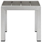 Modway Shore Outdoor Patio Aluminum Side Table - Silver Gray | Side Tables | Modishstore-2