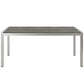 Modway Shore Outdoor Patio Aluminum Dining Table - Silver Gray | Dining Tables | Modishstore-2