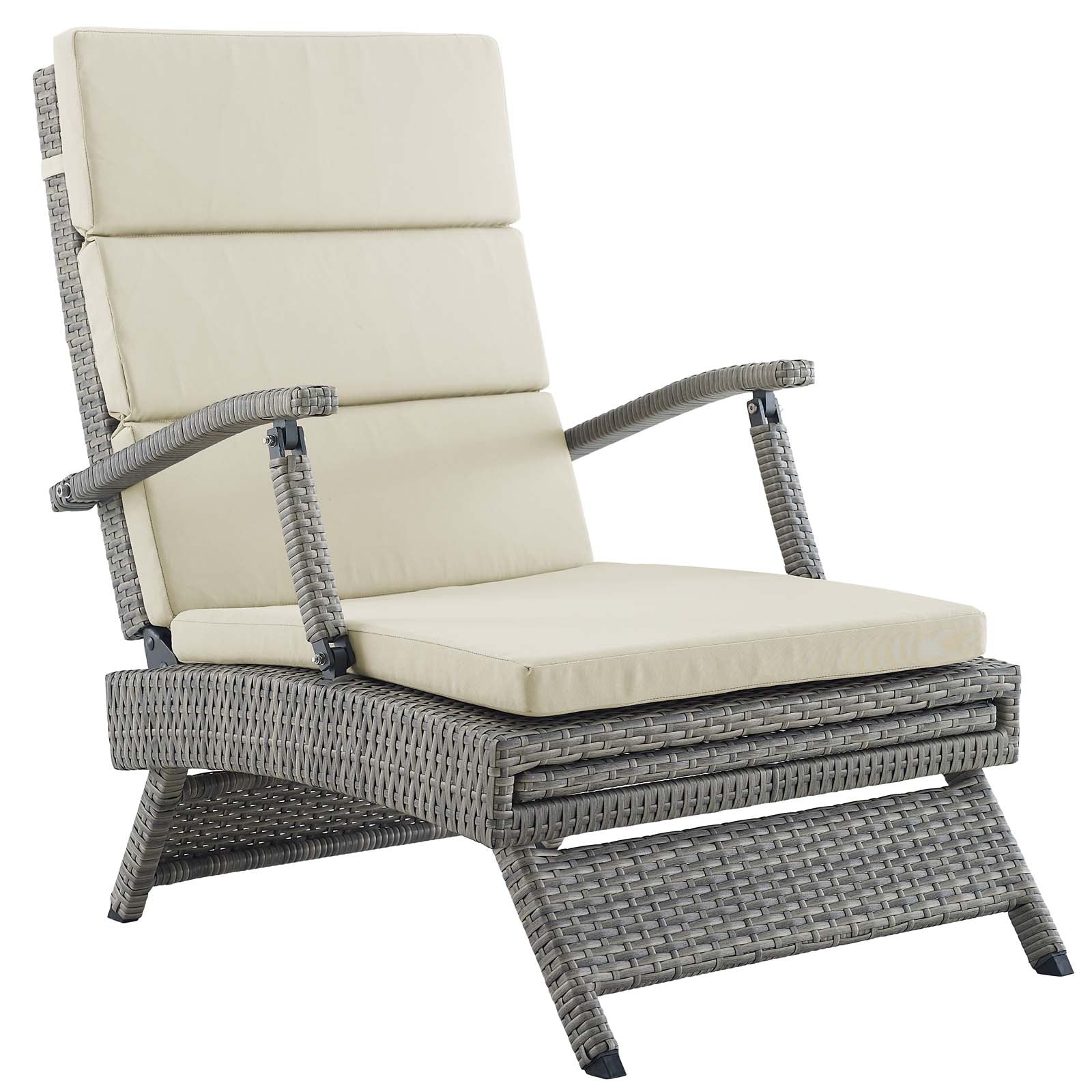 Modway Envisage Chaise Outdoor Patio Wicker Rattan Lounge Chair | Lounge Chairs | Modishstore-40
