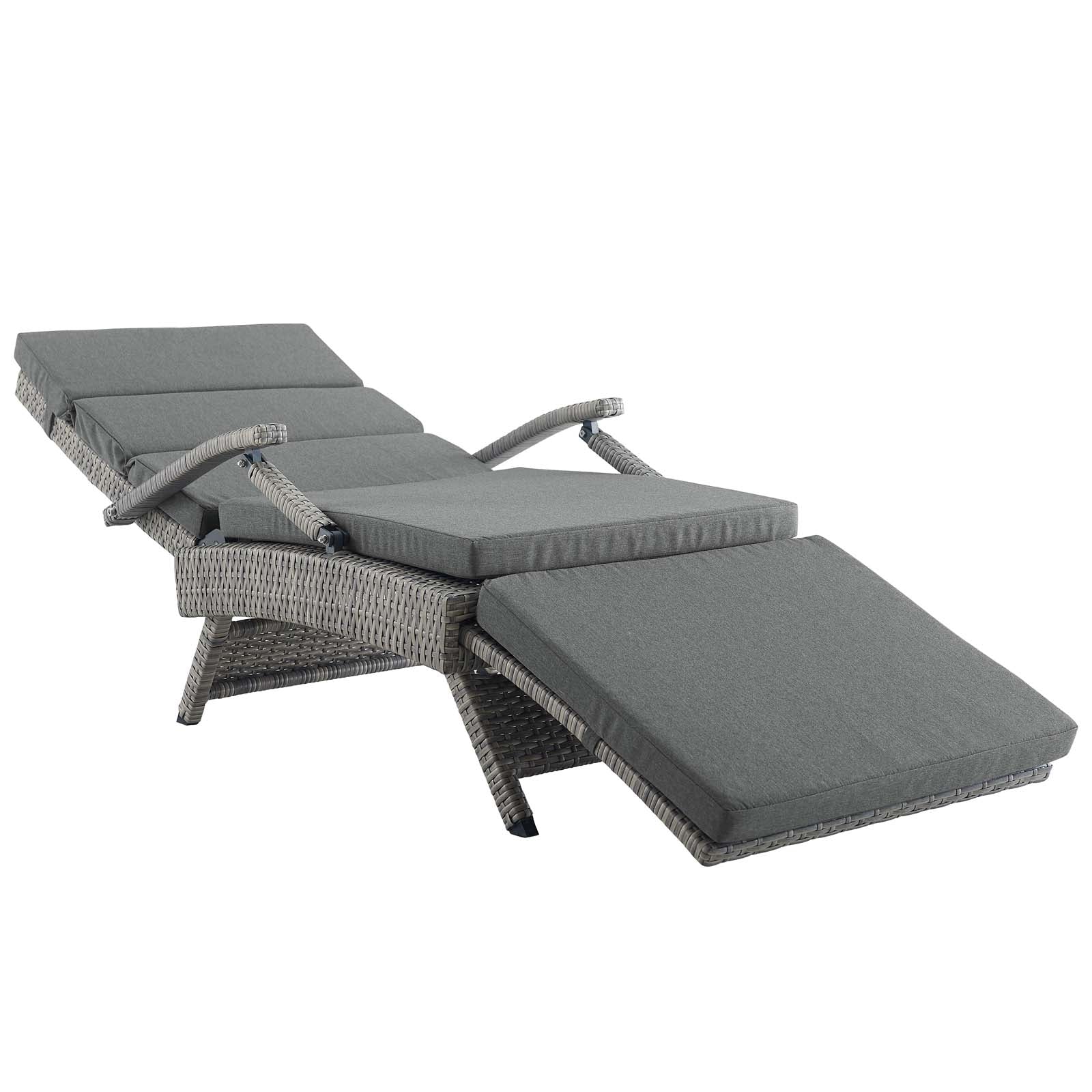 Modway Envisage Chaise Outdoor Patio Wicker Rattan Lounge Chair | Lounge Chairs | Modishstore-51