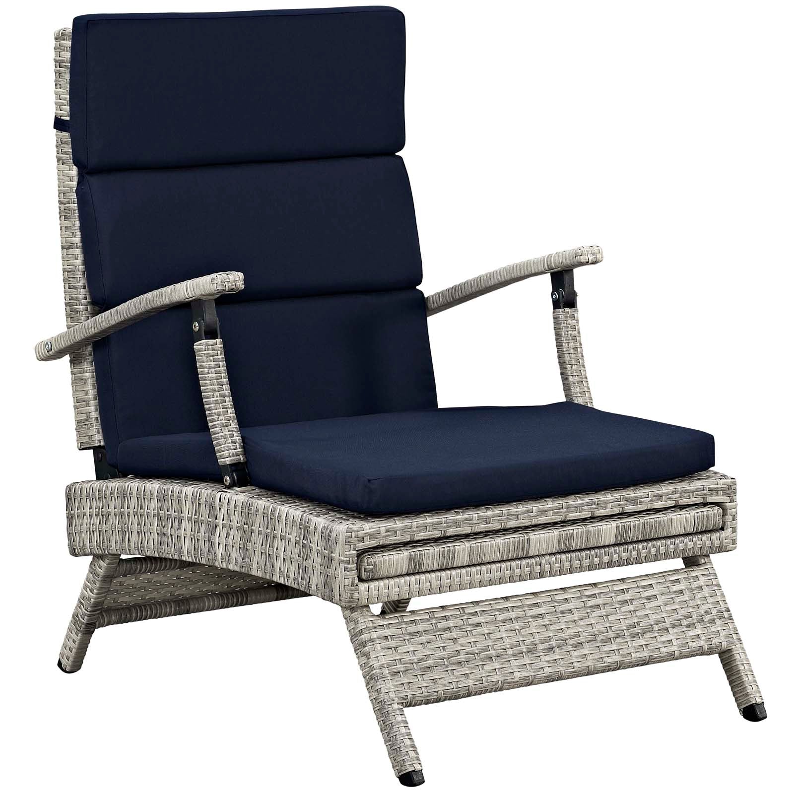 Modway Envisage Chaise Outdoor Patio Wicker Rattan Lounge Chair | Lounge Chairs | Modishstore-24