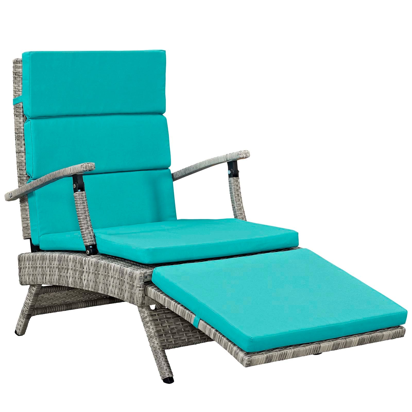 Modway Envisage Chaise Outdoor Patio Wicker Rattan Lounge Chair | Lounge Chairs | Modishstore-10