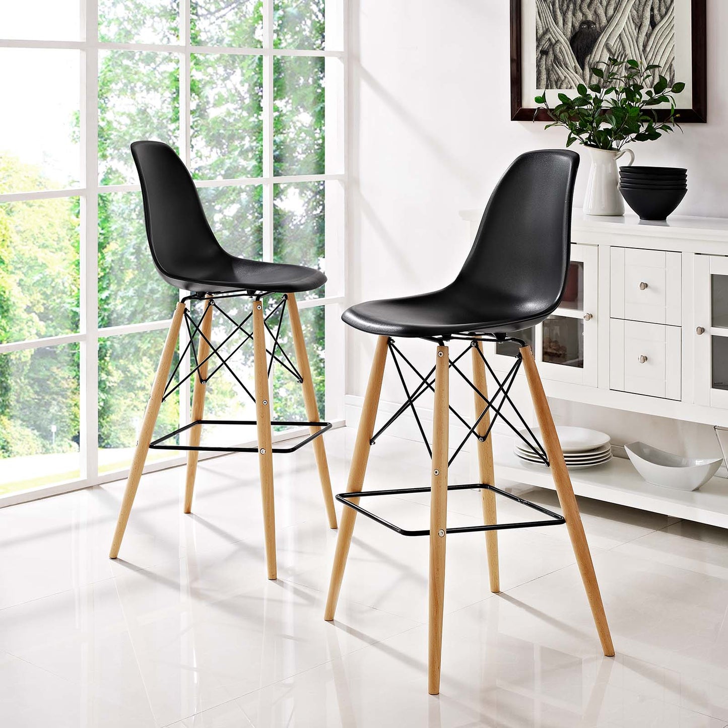 Modway Pyramid Dining Side Bar Stool - Set of 2 - EEI-2422 | Bar Stools | Modishstore - 13