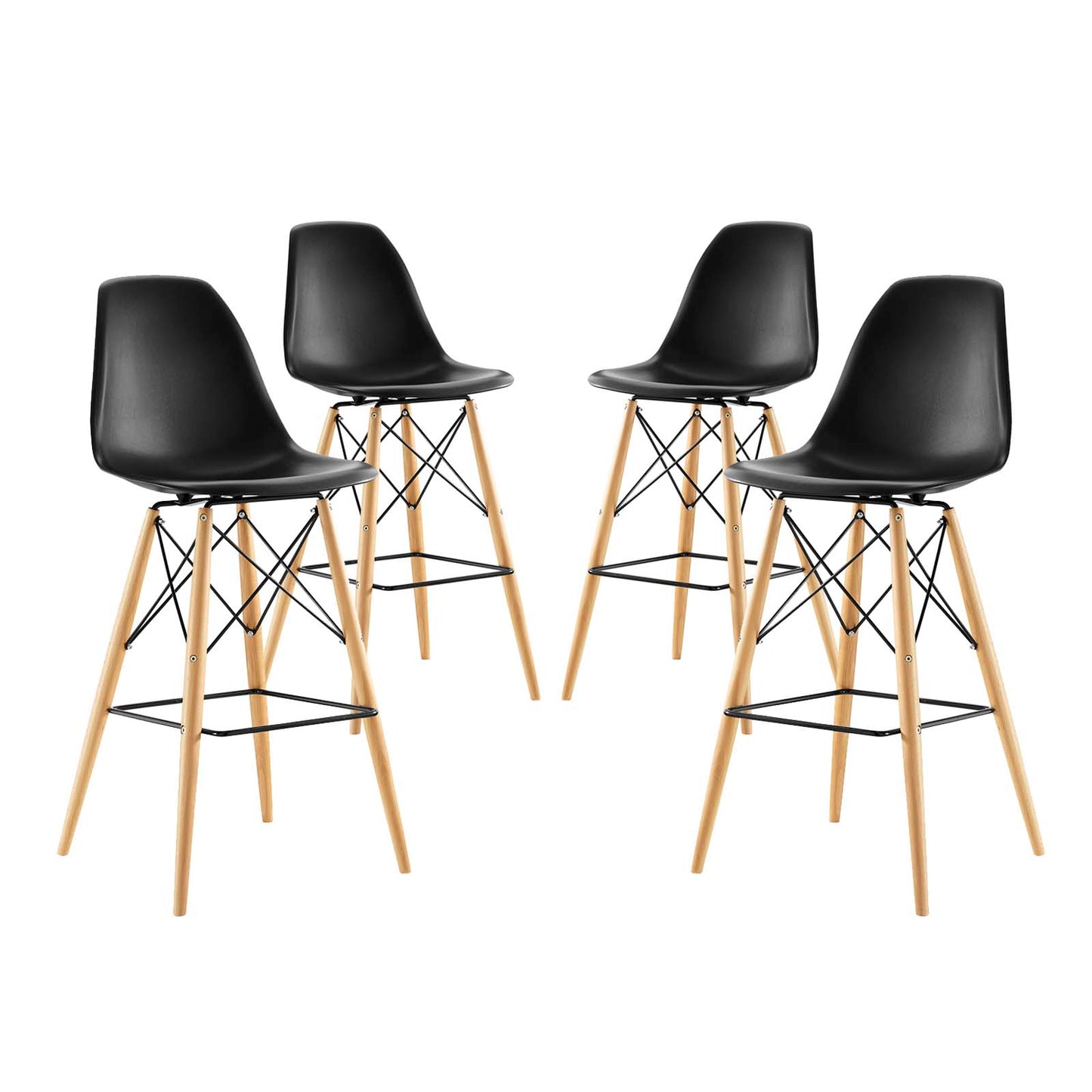 Modway Pyramid Dining Side Bar Stool - Set of 4 - EEI-2423 | Bar Stools | Modishstore - 2