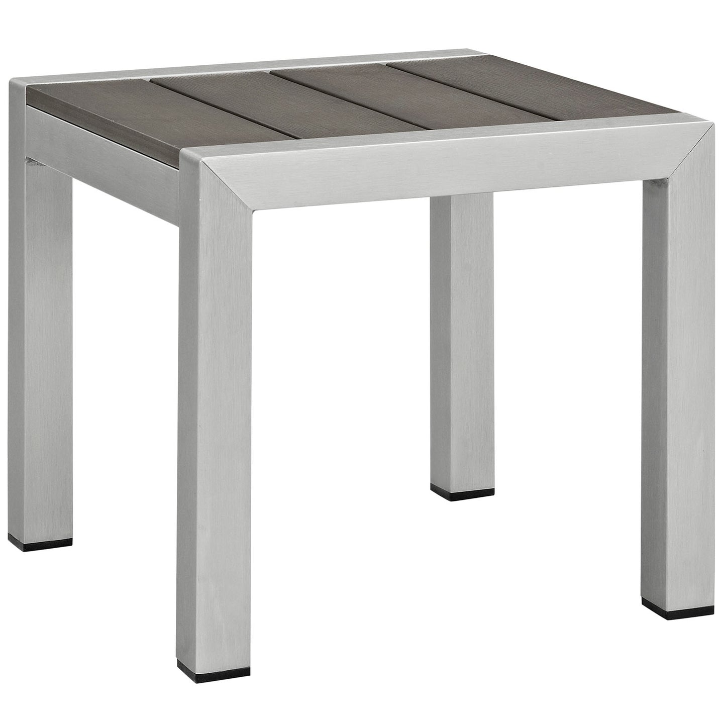 Modway Shore 2 Piece Outdoor Patio Aluminum Set - Silver Gray - EEI-2465 | Outdoor Recliners & Lounge Chairs | Modishstore - 6