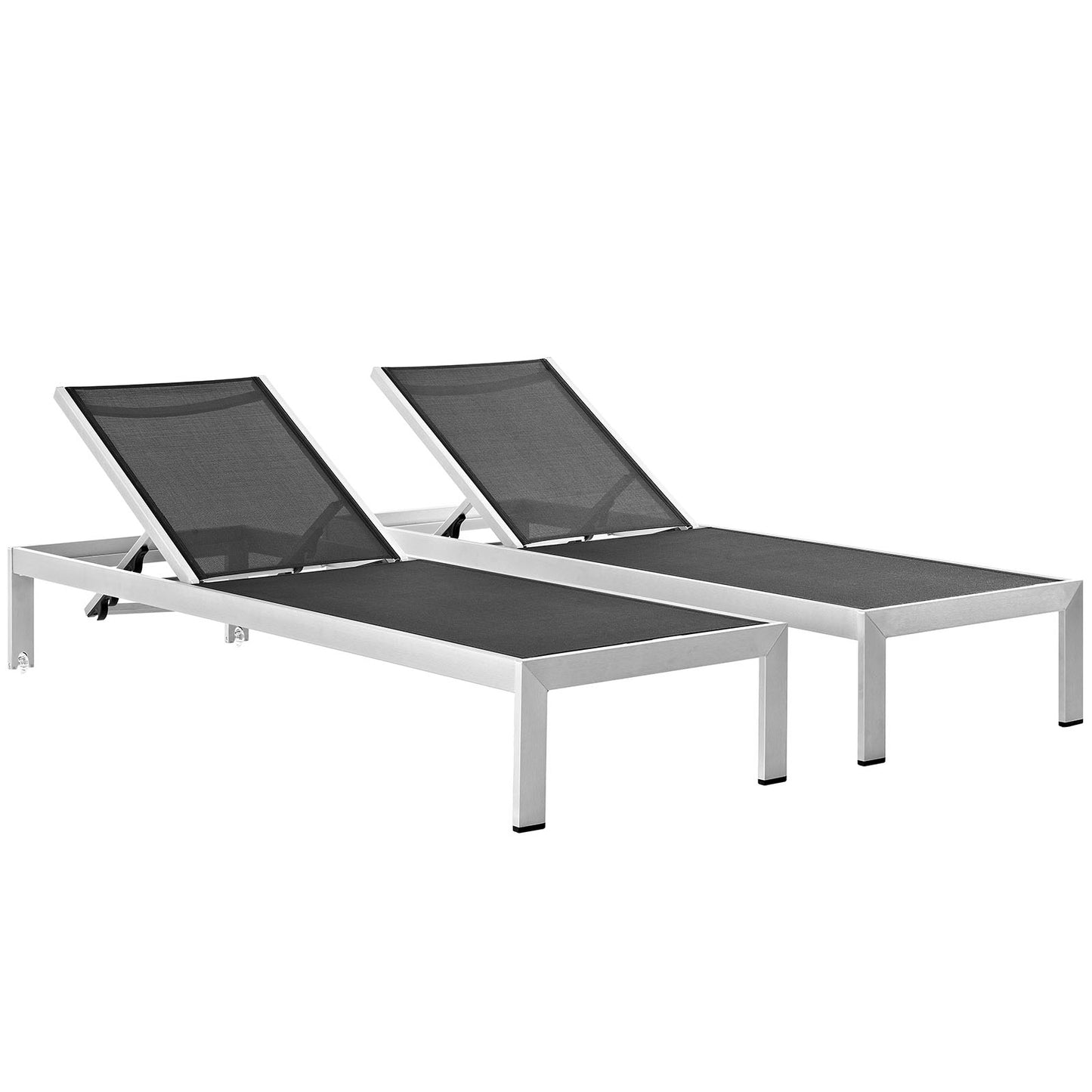 Modway Shore Set of 2 Outdoor Patio Aluminum Chaise - EEI-2472 - EEI-2472 | Outdoor Recliners & Lounge Chairs | Modishstore - 3