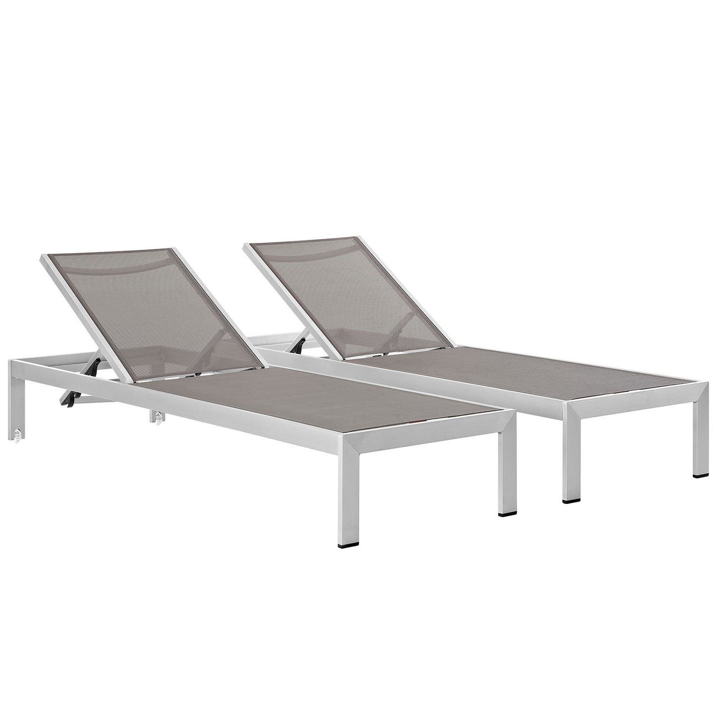 Modway Shore Set of 2 Outdoor Patio Aluminum Chaise - EEI-2472 - EEI-2472 | Outdoor Recliners & Lounge Chairs | Modishstore - 2