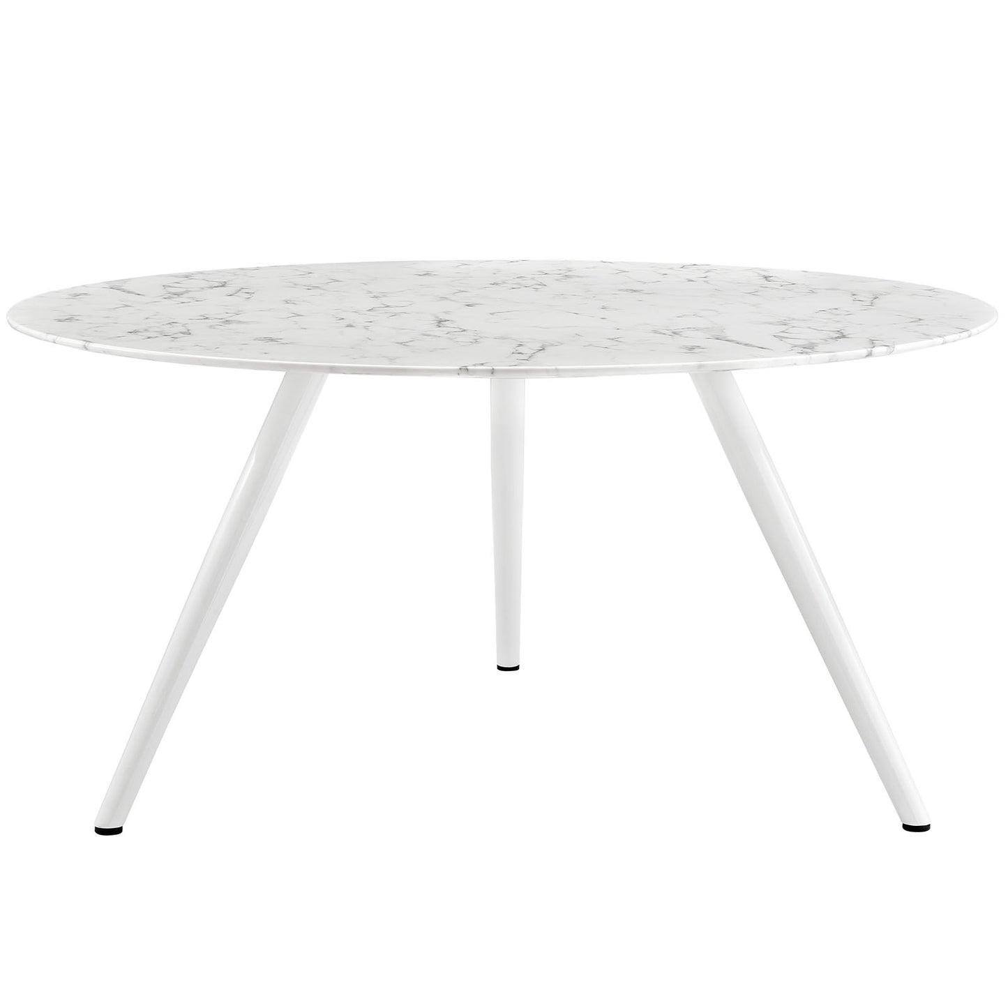 Modway Lippa 60" Round Artificial Marble Dining Table with Tripod Base in White - EEI-2527 | Dining Tables | Modishstore - 4
