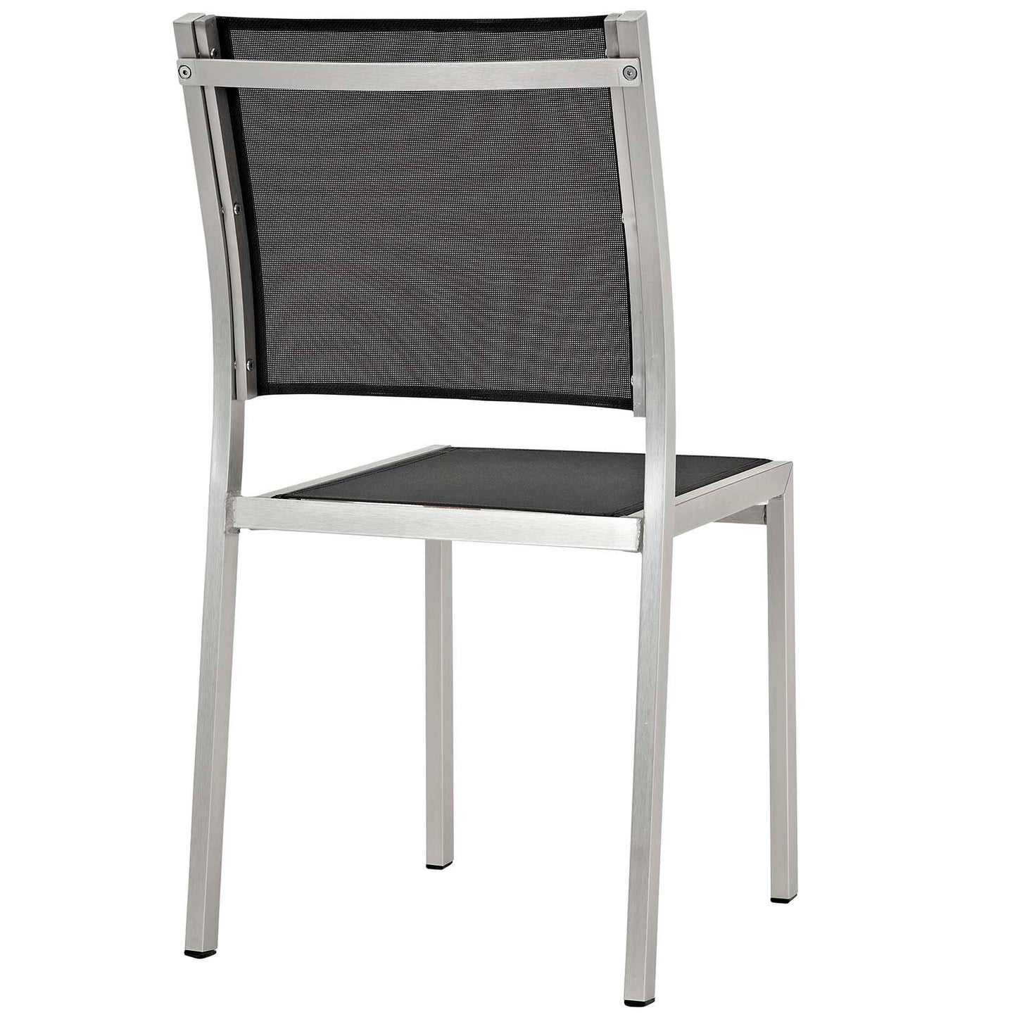Modway Shore 9 Piece Outdoor Patio Aluminum Dining Set - Silver Black - EEI-2583 | Outdoor Dining Sets | Modishstore - 6