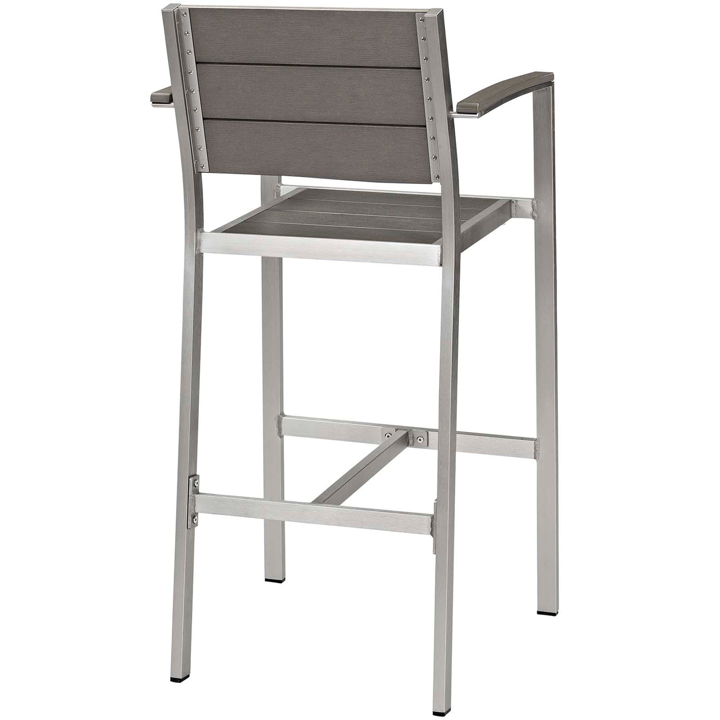 Modway EEI-2588 Shore 5 Piece Outdoor Patio Aluminum Dining Set - Silver Gray - EEI-2588 | Outdoor Dining Sets | Modishstore - 7