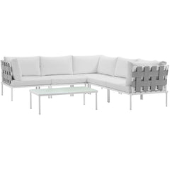 Modway Harmony 6 Piece Outdoor Patio Aluminum Sectional Sofa Set - EEI-2627 - EEI-2627