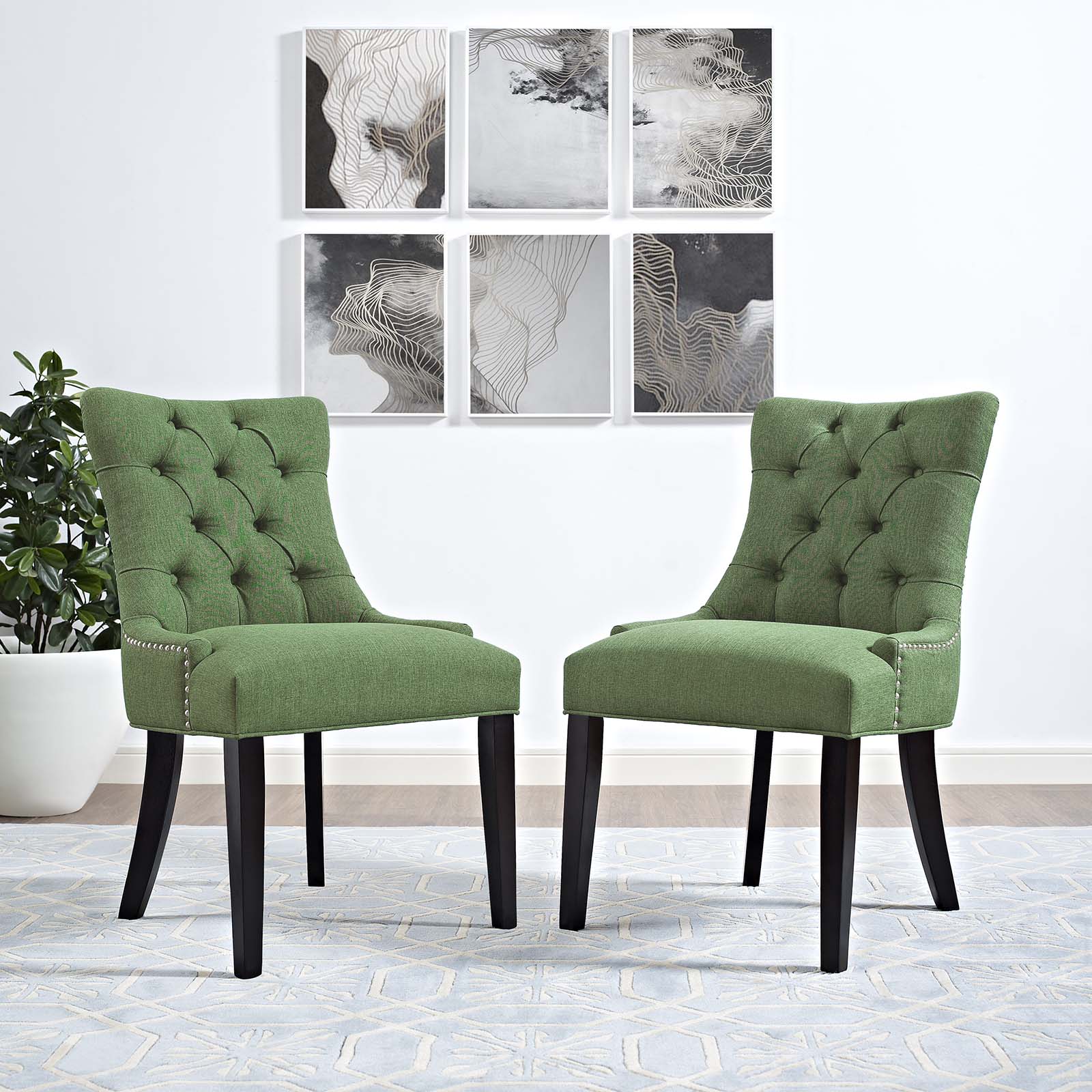 Modway Regent Set of 2 Fabric Dining Side Chair | Dining Chairs | Modishstore-37