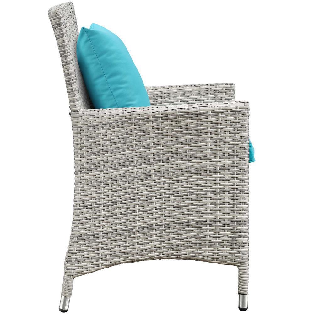 Modway Bridge 4 Piece Outdoor Patio Rattan Conversation Set with Pillows - EEI-2763 | Outdoor Sofas, Loveseats & Sectionals | Modishstore - 11