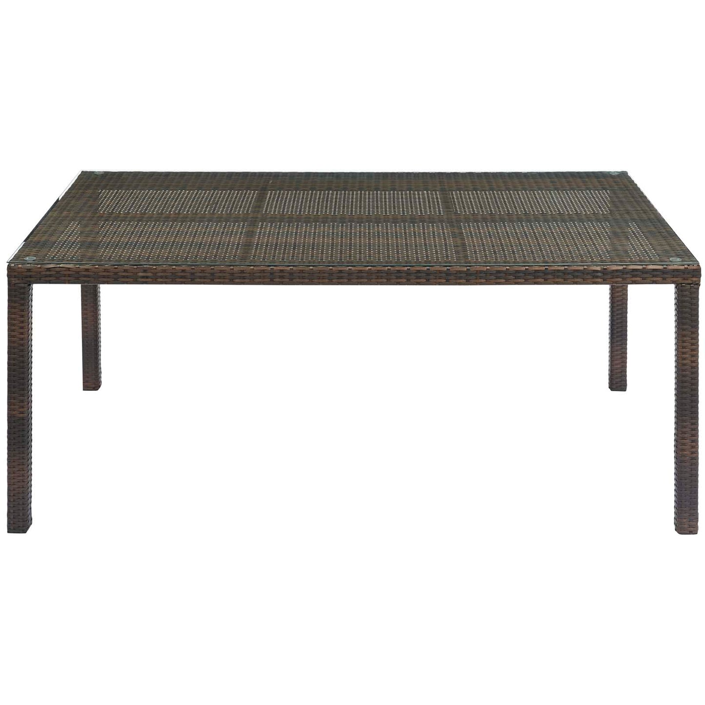 Modway Conduit 70" Outdoor Patio Wicker Rattan Dining Table - EEI-2807 | Dining Tables | Modishstore - 3
