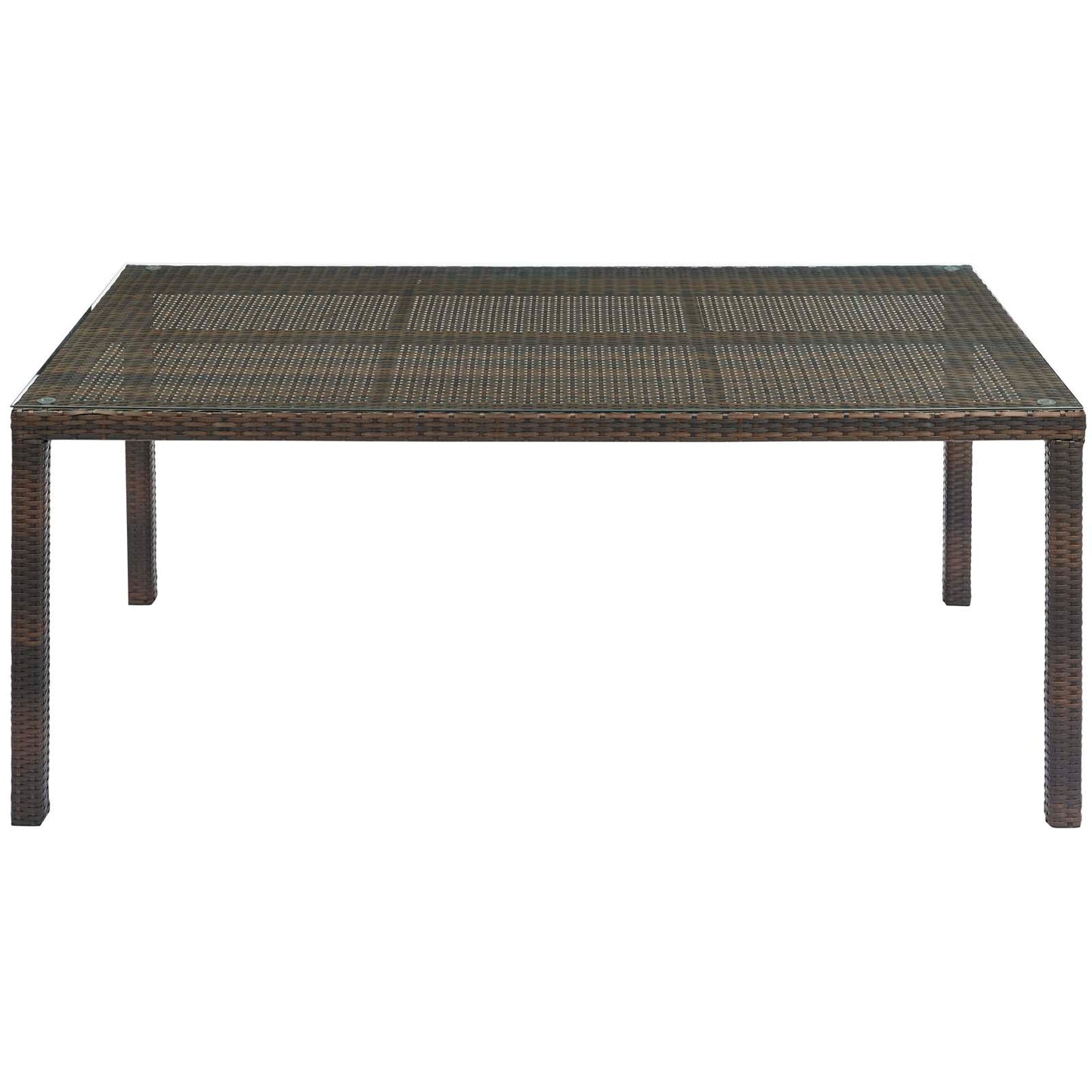 Modway Conduit 70" Outdoor Patio Wicker Rattan Dining Table | Dining Tables | Modishstore-3