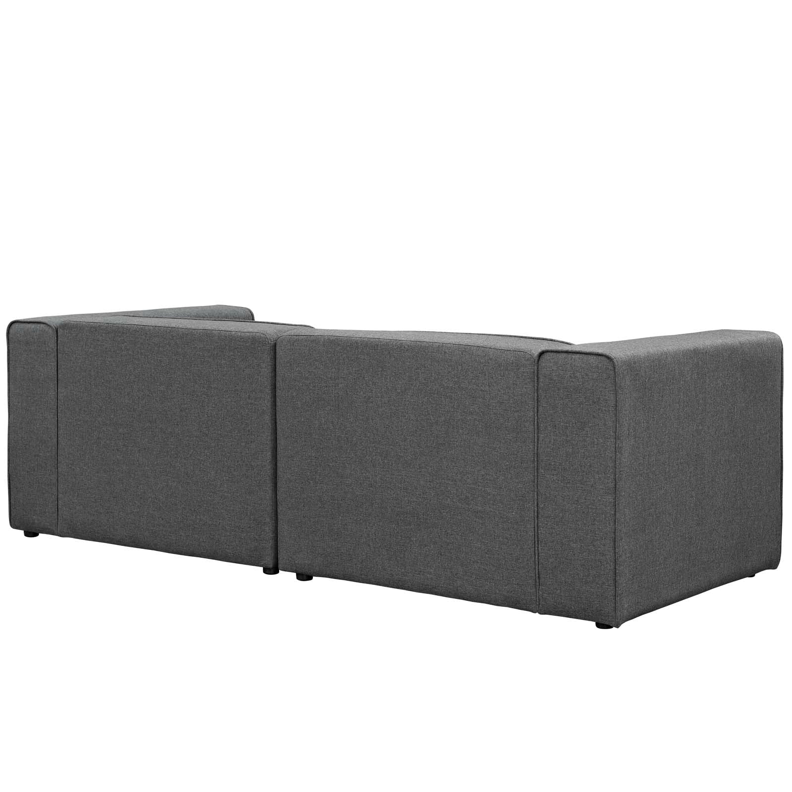 Modway Mingle 2 Piece Upholstered Fabric Sectional Sofa Set | Sofas | Modishstore-14