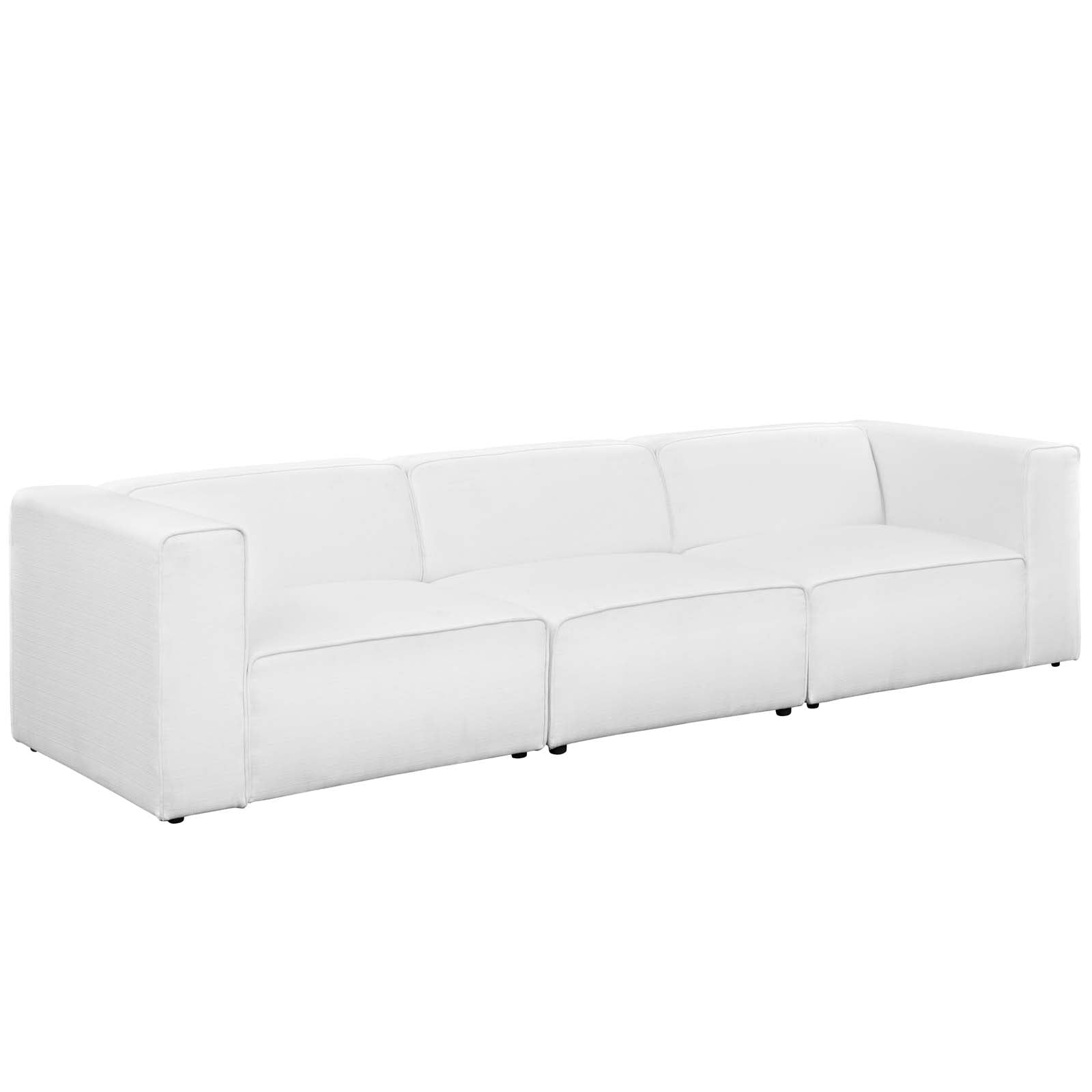 Modway Mingle 3 Piece Upholstered Fabric Sectional Sofa Set | Sofas | Modishstore-11