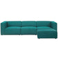 Modway Mingle 4 Piece Upholstered Fabric Sectional Sofa Set | Sofas | Modishstore-4