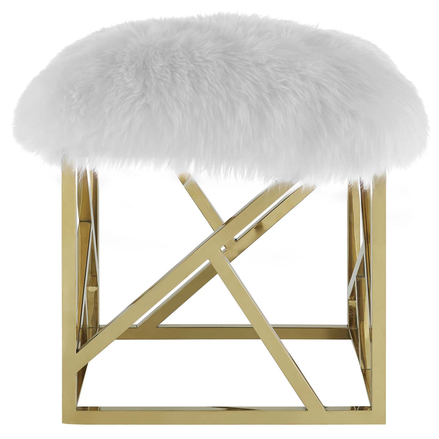Modway Intersperse Sheepskin Ottoman - EEI-2844 | Ottomans | Modishstore - 5